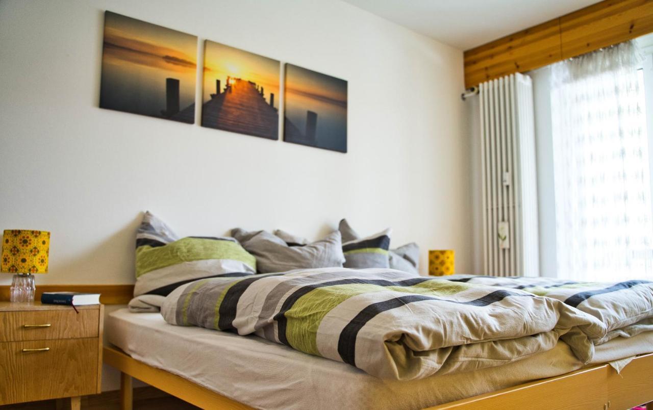 Zentrale Wohnung In St. Moritz Mit Grossem Balkon 外观 照片