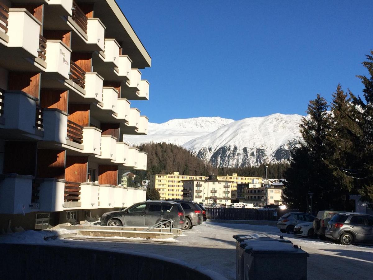 Zentrale Wohnung In St. Moritz Mit Grossem Balkon 外观 照片